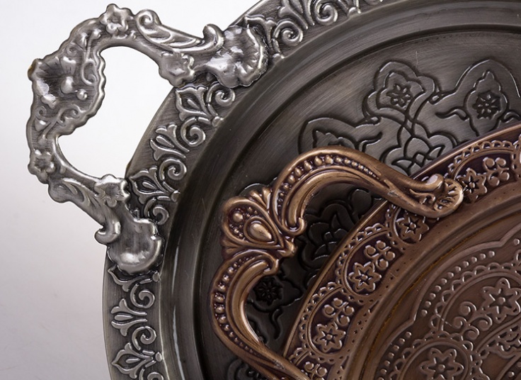 سینی فلزی طرح برجسته