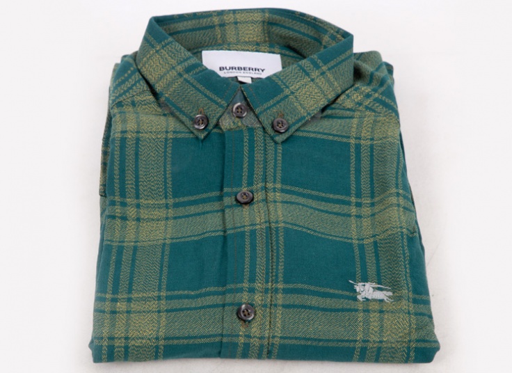 پیراهن مردانه چهارخانه طرح BURBERRY