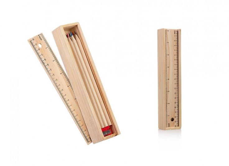 مداد رنگی جعبه چوبی Huifeng