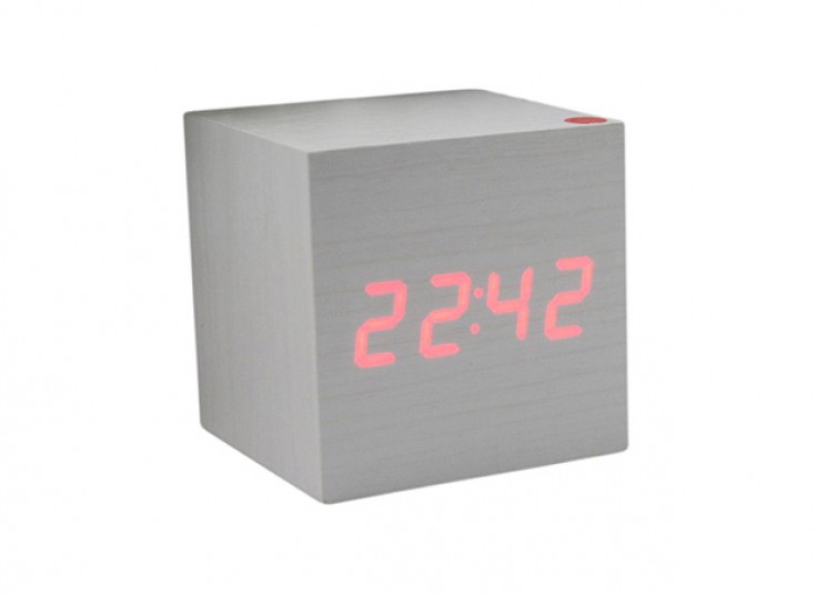 ساعت مربع رومیزی Wooden Clock