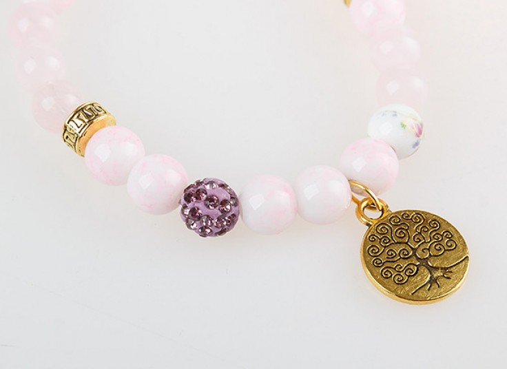 دستبند سنگی آویز دار