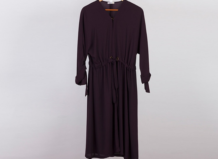 مانتو جلوباز حریر کرپ