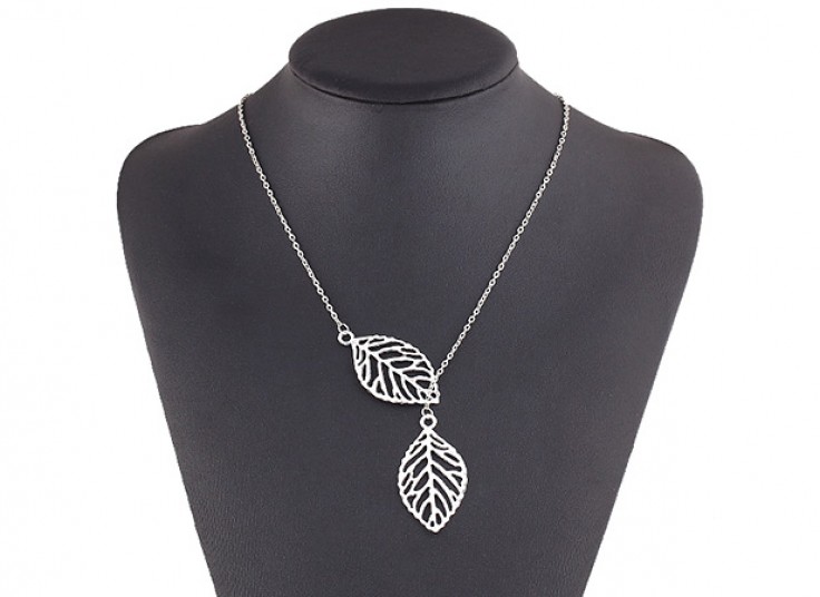 گردنبند زنجیری مدل برگ