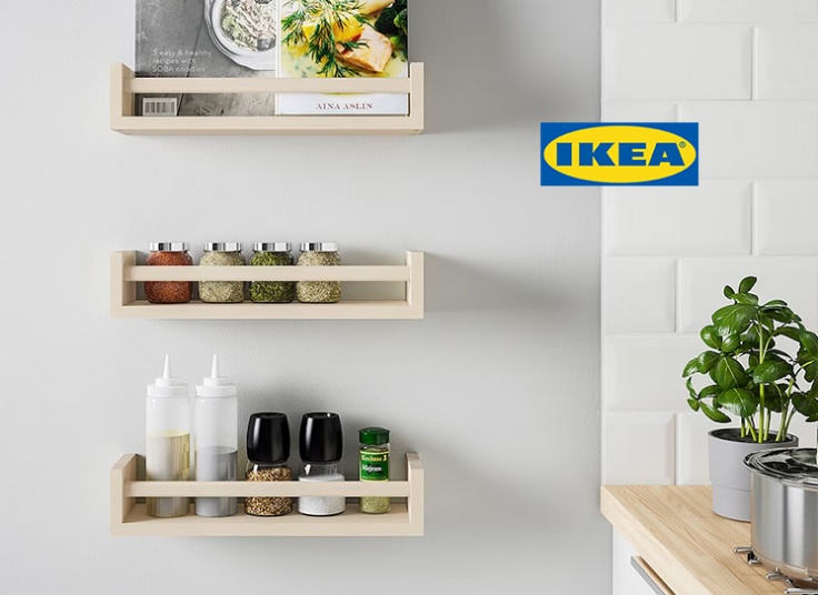 شلف چوبی IKEA مدل BEKVAM