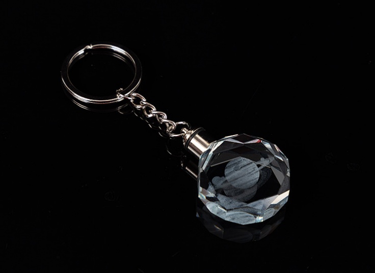 جاکلیدی کریستالی چراغ دار