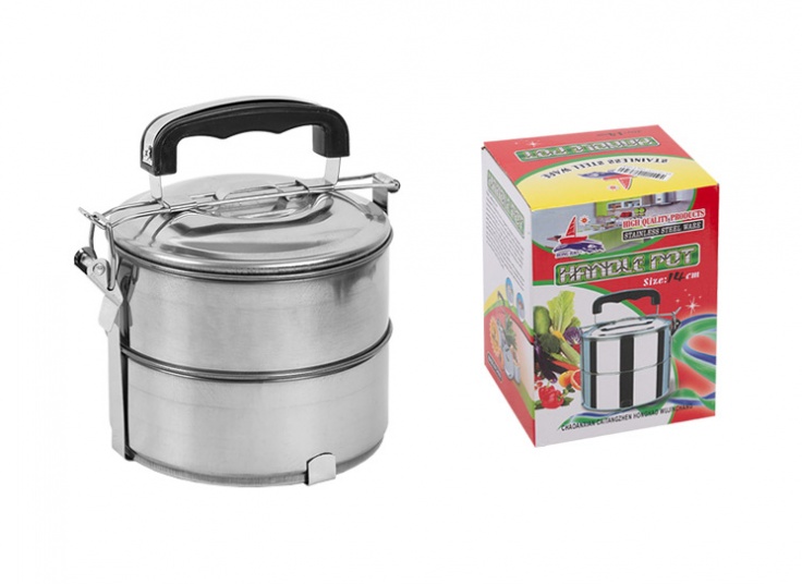 ظرف غذا استیل 2 طبقه HANDLE POT