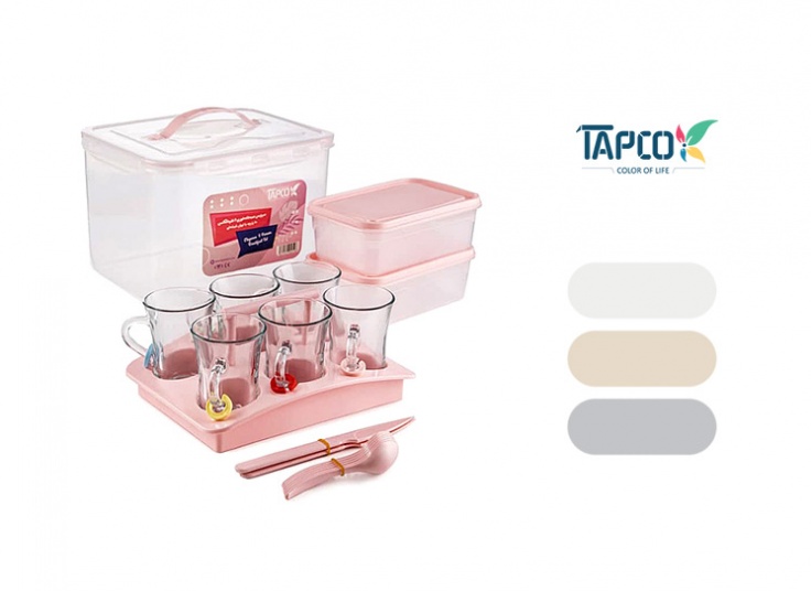 ست صبحانه خوری مسافرتی 6 نفره مدل الگانس تاپکو