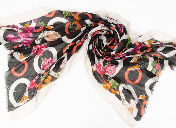 شال نخی طرحدار