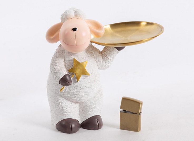 مجسمه گوسفند سینی دار