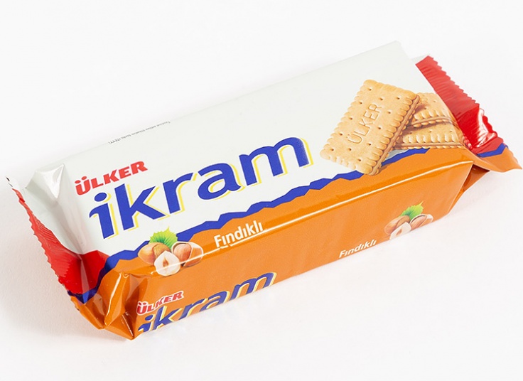 بیسکوییت کرمدار فندقی Ulker ikram