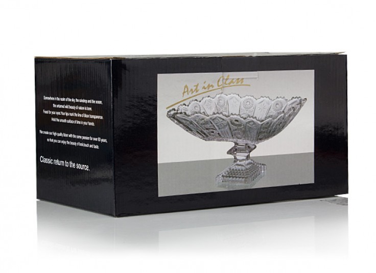 ظرف بلور پایه دار Art in Glass