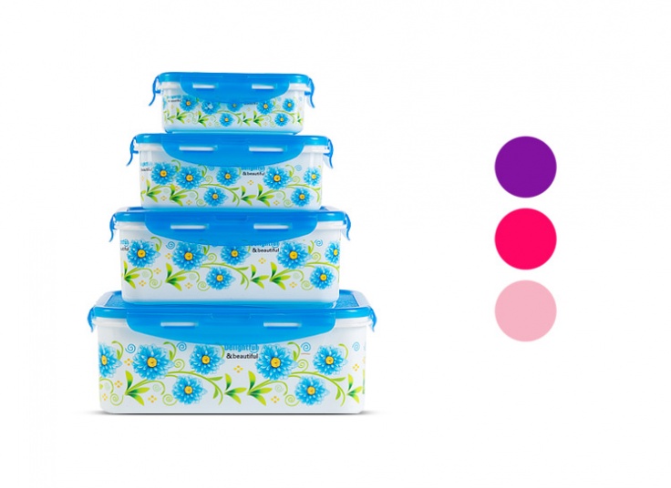 ظرف چهار تکه درب کلیپسی CiCi