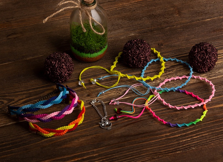 دستبند و پابند بافت Colorful