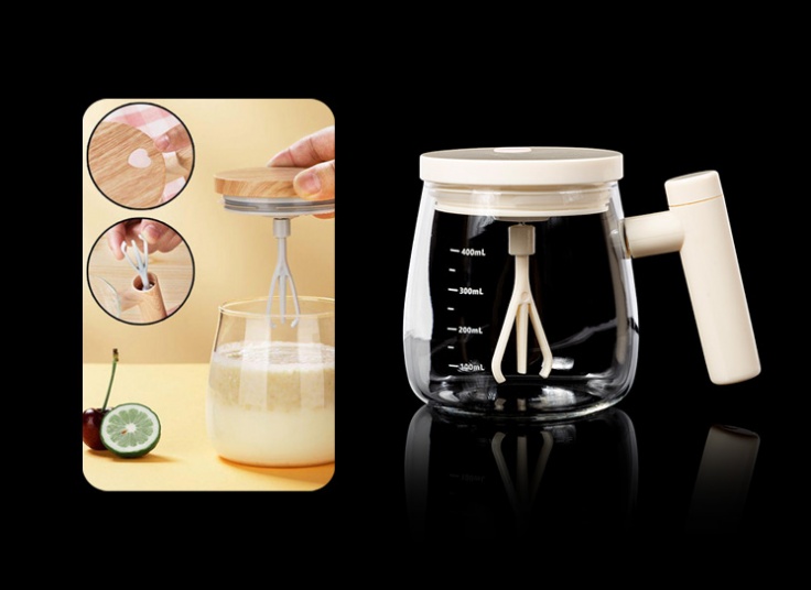 ماگ همزن دار شیشه ای