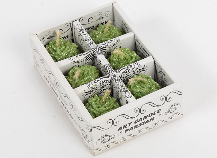 شمع گل رز 6 عددی