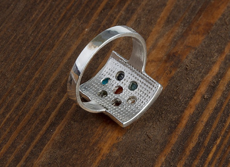 آویز و انگشتر نقره جواهرنشان