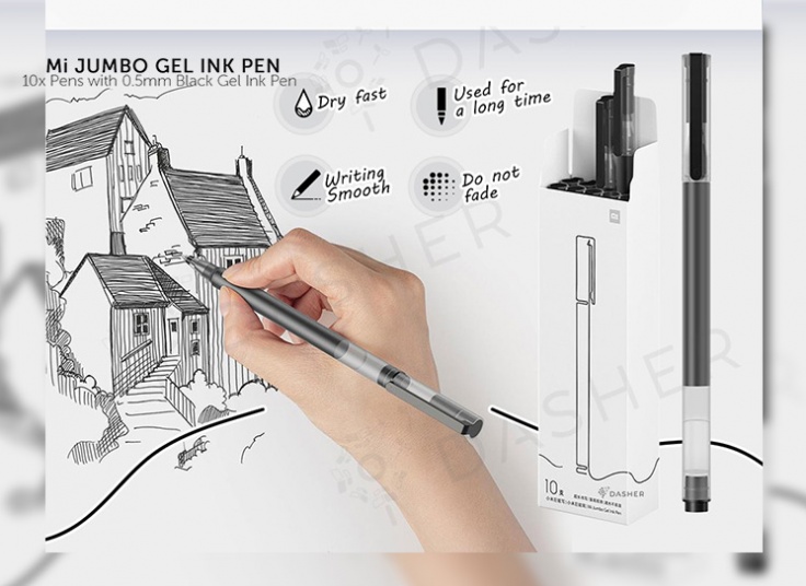 پک 10 عددی روان نویس Xiaomi Jumbo