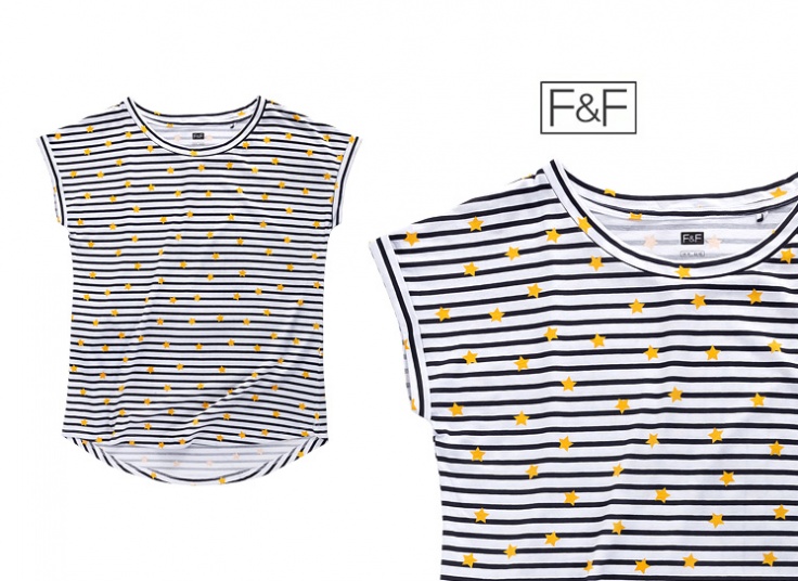 تیشرت زنانه آستین کوتاه F&F