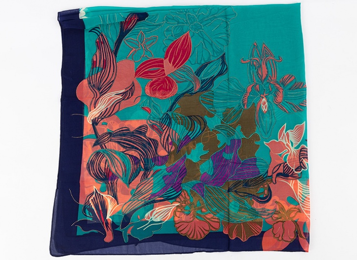 روسری گلدار زنانه