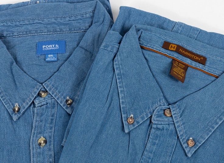 پیراهن جین آستین کوتاه Port & Company