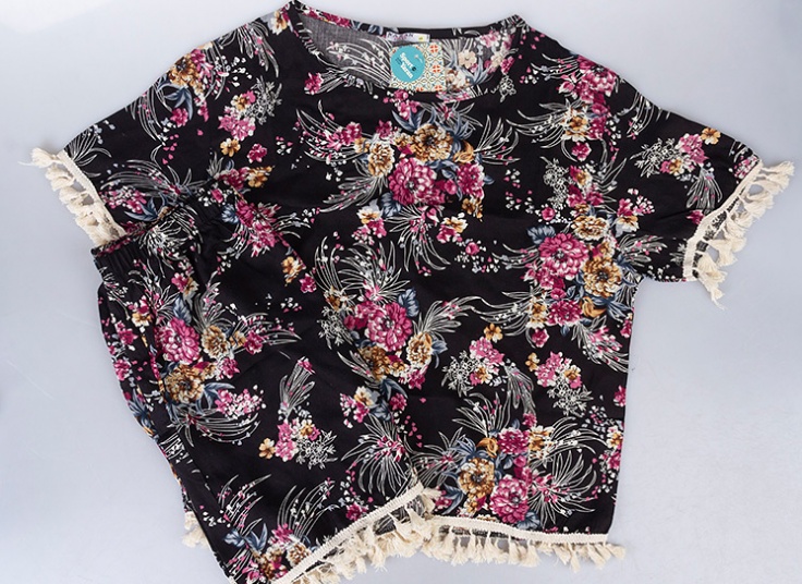 تیشرت و شلوارک نخی زنانه Tassel