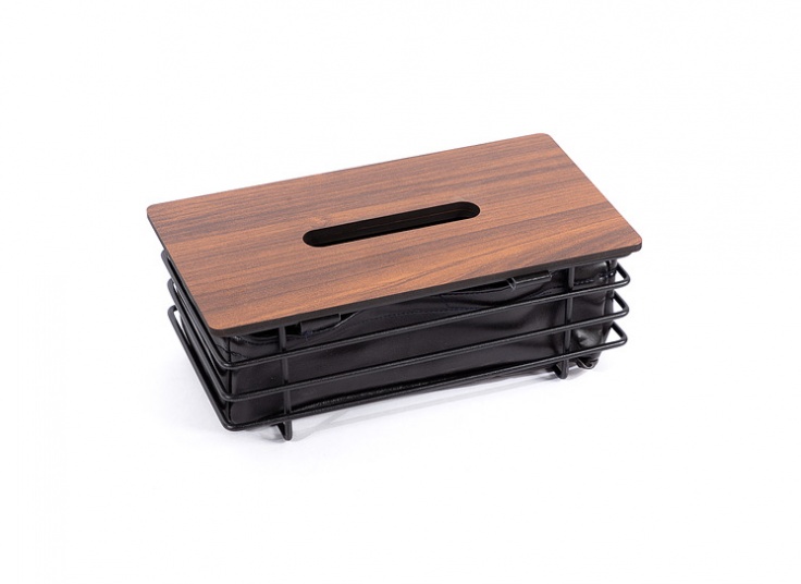 استند دستمال چرمی فلزی