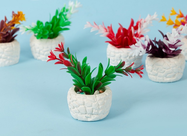 گلدان تزئینی طرح سنگی