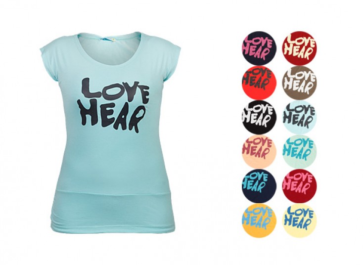 تیشرت زنانه LOVE HEAR