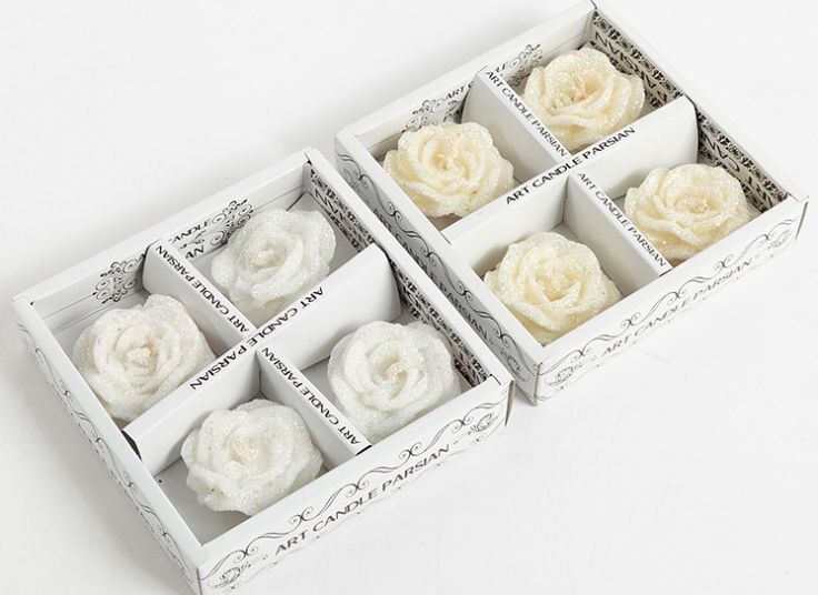 شمع طرح گل رز