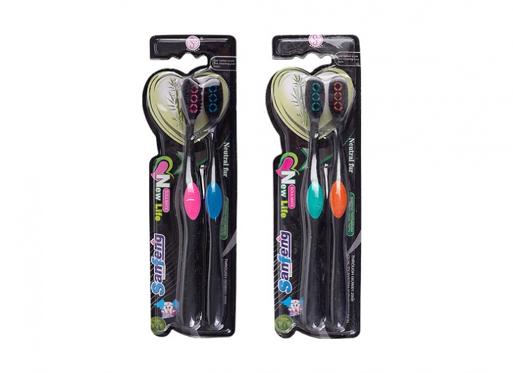 پکیج دو عددی مسواک زغالی Sanfeng