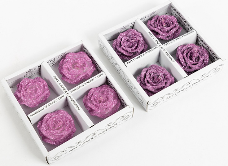 شمع طرح گل رز