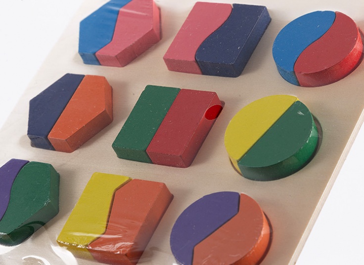 پازل چوبی اشکال هندسی