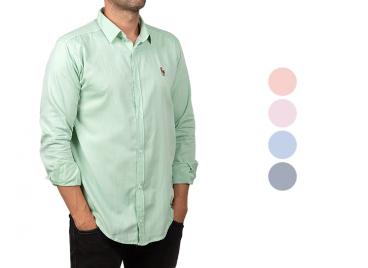 پیراهن آستین بلند مردانه طرح Polo