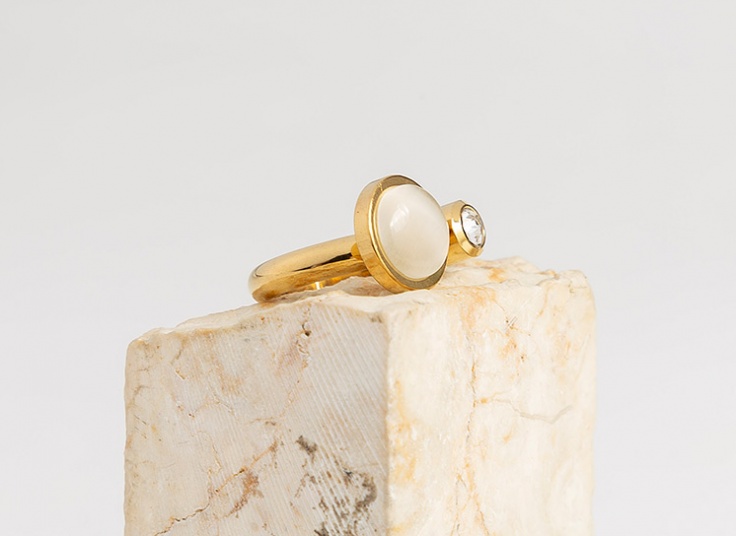 انگشتر استیل طرح سنگ