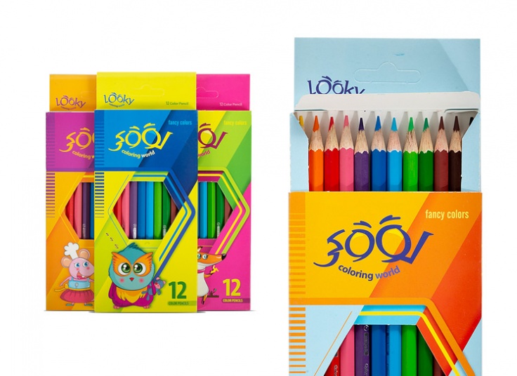 مداد رنگی 12 رنگ Looky