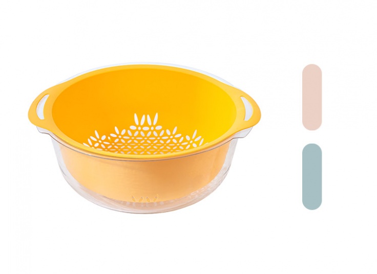 آبکش و لگن کریستالی گلدار