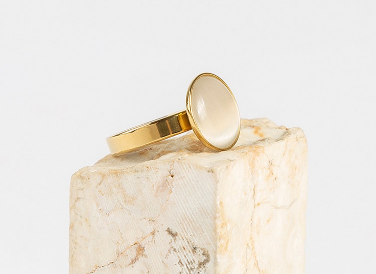 انگشتر استیل طرح سنگ