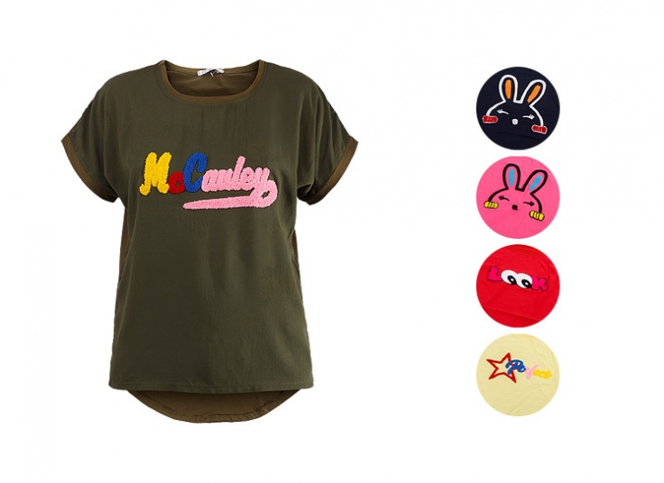 تیشرت طرح برجسته زنانه Madook