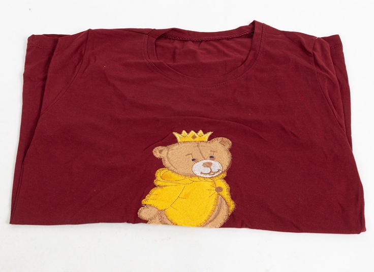 تیشرت زنانه تکه دوزی طرح خرس