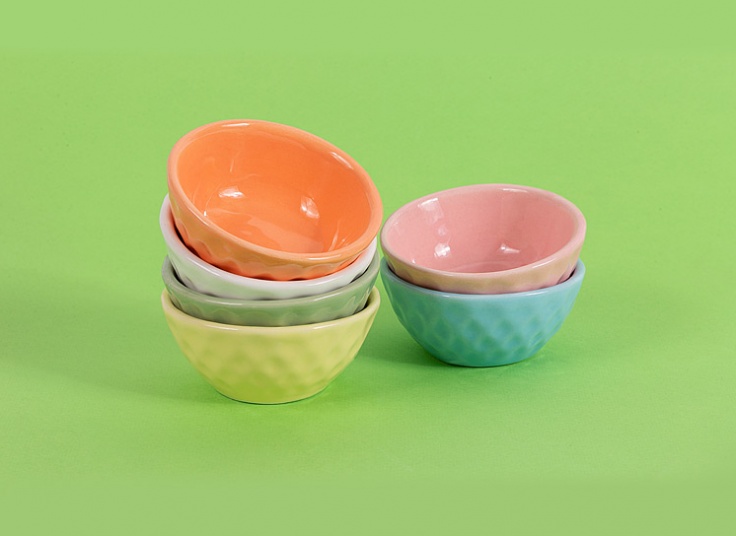 پیاله 6 عددی رنگی