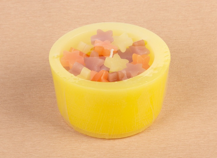 شمع کاسه ای مدل ستاره