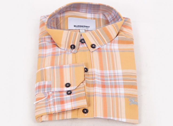 پیراهن مردانه چهارخانه طرح BURBERRY
