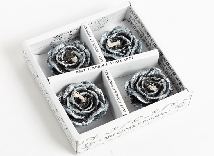 شمع طرح گل رز