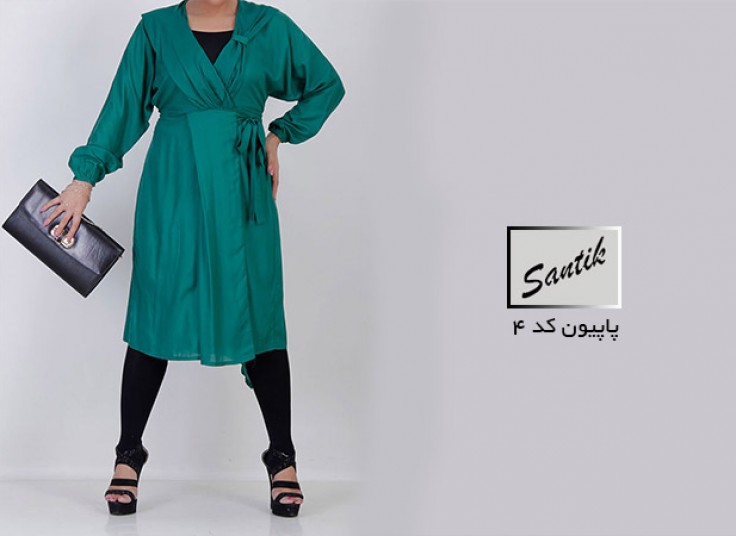 مانتو یقه پاپیونی  SANTIK