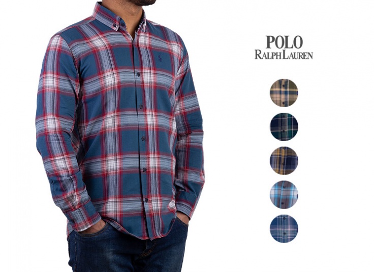 پیراهن مردانه چهارخانه POLO