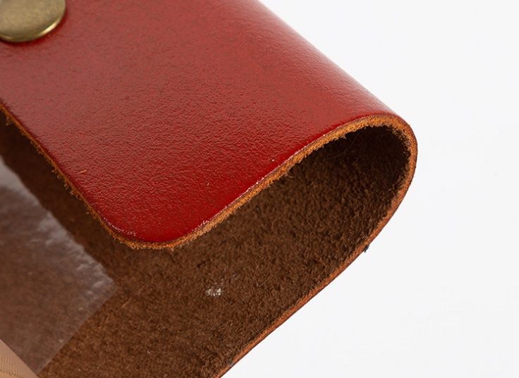 جا کارتی دکمه دار چرم طبیعی