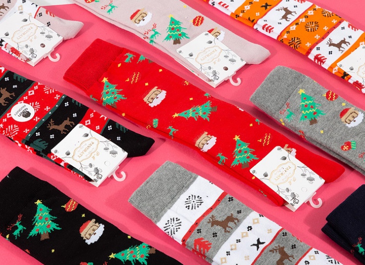 جوراب ساق بلند کریسمس Pavoraty