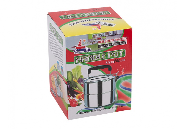ظرف غذا استیل 2 طبقه HANDLE POT