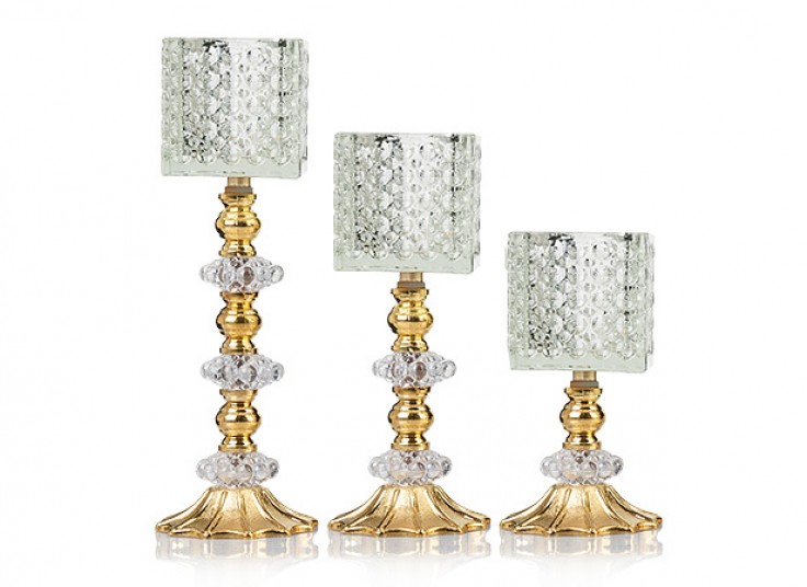 ست سه تایی شمعدان پایه دار