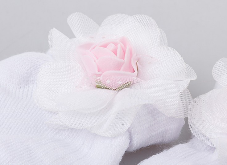 جوراب نوزادی گلدار